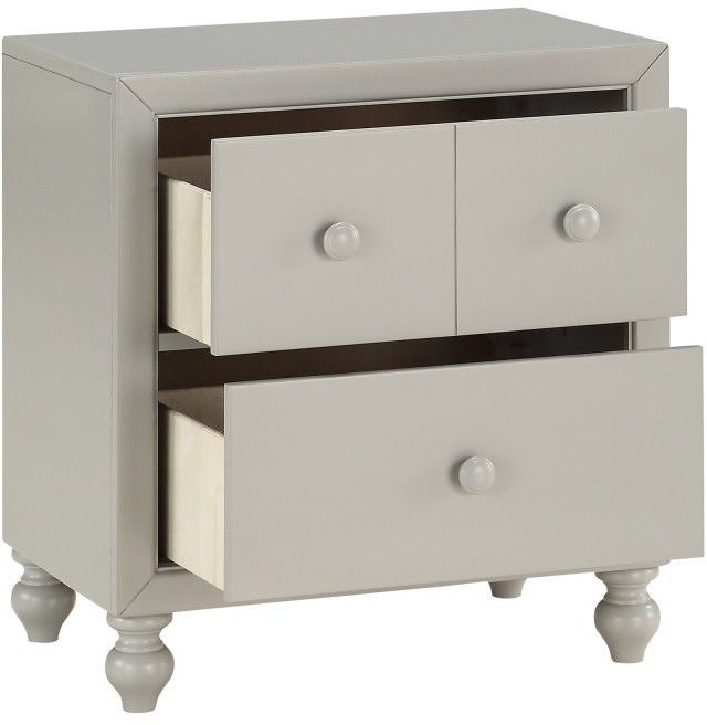Mazin Furniture Wellsummer Gray Nightstand-1