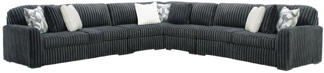 Signature Design by Ashley® Midnight-Madness 5-Piece Gunmetal Curved Sectional-0