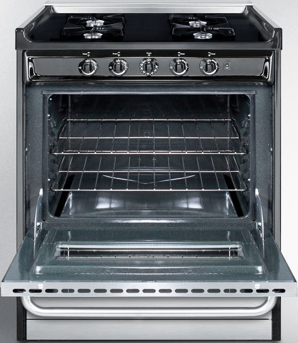 Summit® 30" Stainless Steel Slide In Gas Range-2