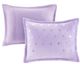 Olliix by Mi Zone Rosalie Purple and Silver Full/Queen Metallic Printed Plush Comforter Set-1