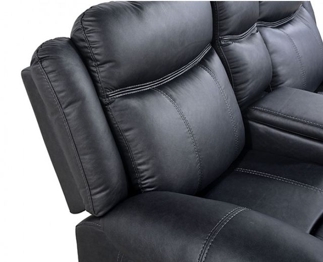 Furniture of America® Agata Black Glider Recliner Loveseat-4