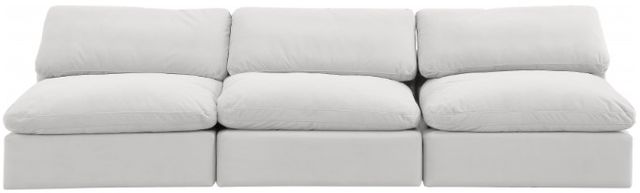Meridian Furniture Comfy 3-Piece Cream Armless Modular Sofa -1