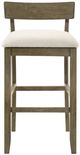 Armen Living Merie 2-Piece Putty Brown/White Barstool Set-2