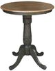 John Thomas Furniture® Dining Essentials Hickory Round Dining Table with Coal Traditional Pedestal Extensions-0