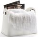 Giftcraft White Storage Basket with Handles-1