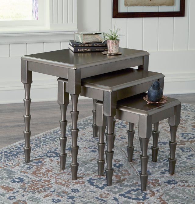 Signature Design by Ashley® Larkendale 3-Piece Metallic Gray Accent Table Set-3