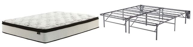 Sierra Sleep® by Ashley® Chime 2-Piece 12" Hybrid and Better than a Boxspring Foundation Full Mattress Set-0