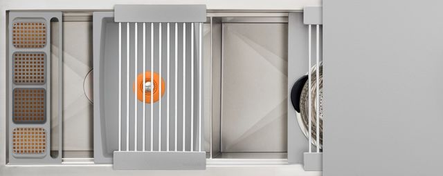 The Galley® Exclusive Gray Resin / Resin+ Ideal Work&WashStation™ 4D with Five Tool Culinary Kit and Four Tool Wash Kit-0