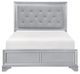 Homelegance® Anatole Gray/Silver California King Panel Bed-2