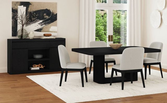 Elements International Rosalie Black 72" Dining Table-1