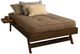 Kodiak Furniture Boho 75" Rustic Walnut Twin Daybed with Mattress and Tray-0