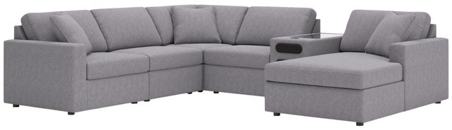 Signature Design by Ashley® Modmax 6-Piece Granite Right-Arm Facing Sectional and Chaise with Audio System-0