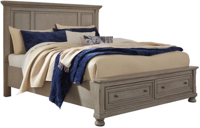 Signature Design by Ashley® Lettner Light Gray Queen Storage Panel Bed