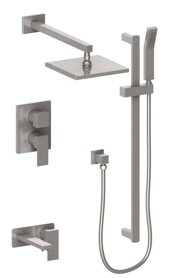 ZLINE Bliss Brushed Nickel Shower System with 12" Oversized Shower Head-0
