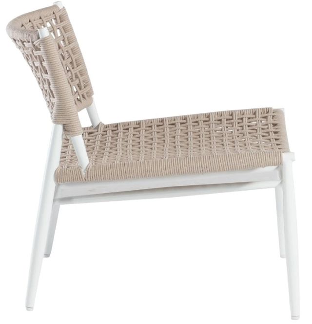 Sunset West Bahia Frost/Sand Metal/Ntural Fibers 29" Outdoor Accent Chair-3