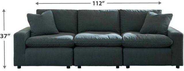 Signature Design by Ashley® Savesto 3-Piece Charcoal Sectional-1