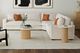 Elements International Sylvie 2-Piece White Faux Marble Top Occasional Table Set with Natural Base-1