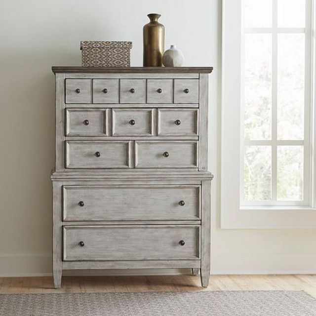 Liberty Furniture Heartland Antique White/Tobacco Chest-1