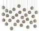 Currey & Company Giro Painted Silver/Nickel/Blue 30-Light Multi-Drop Pendant-0