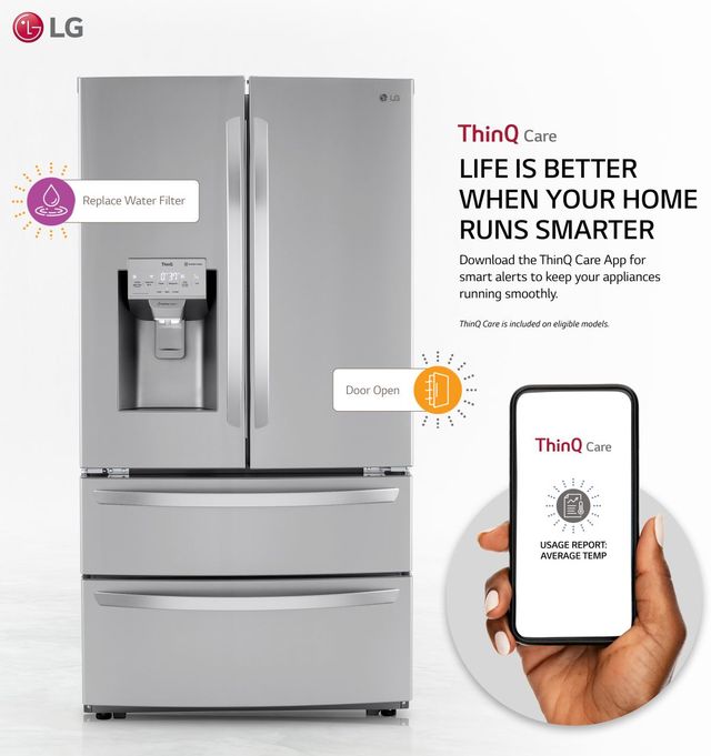 LG 36" 27.8 Cu. Ft. Stainless Steel French Door Refrigerator-2