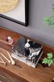 A & B Home Black 10" Marbled Jewelry Case-4