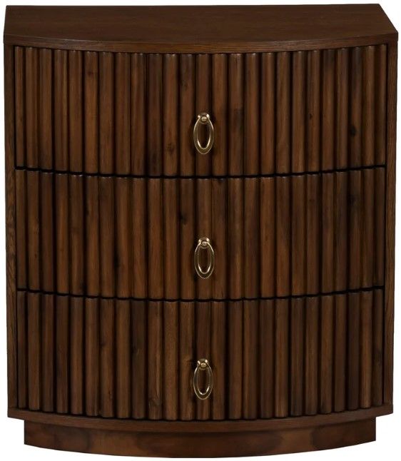 Powell® Ciarra Walnut 3-Drawer Nightstand-3