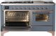 Ilve® Majestic III 60" Blue Gray Pro Style Dual Fuel Natural Gas Range with Triple Glass Door and Copper Trim-2