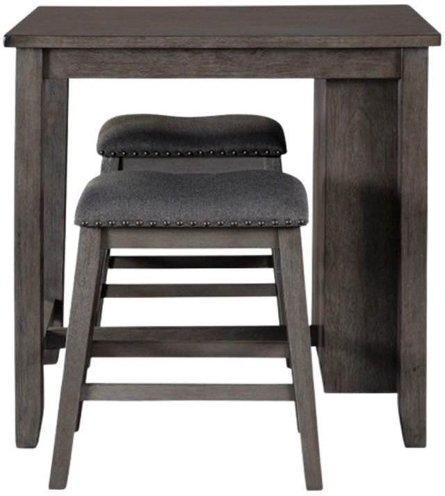 Signature Design by Ashley® Caitbrook 3-Piece Gray Counter Dining Table Set-1