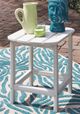 Signature Design by Ashley® Sundown Treasure White Plastic Outdoor Rectangular End Table-3