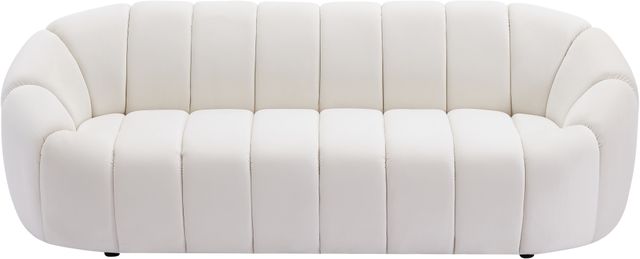 Meridian Furniture Elijah Cream Velvet Sofa-1