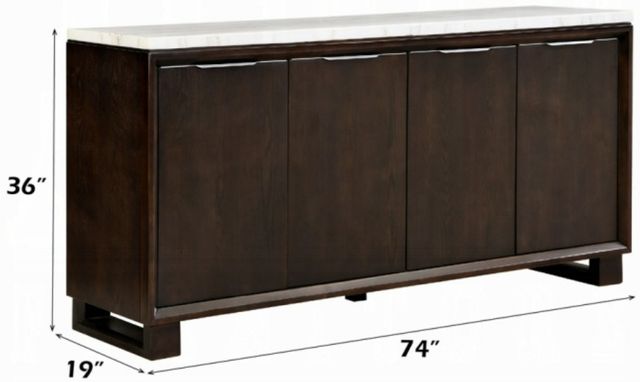 ACME Furniture Edwyn Espresso Sideboard with Marble Top-2