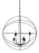 YHD Black Chrome 6-Light Chandelier-3
