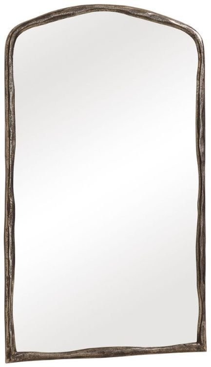 Uttermost® Hammered Antique Nickel Arch Mirror-2