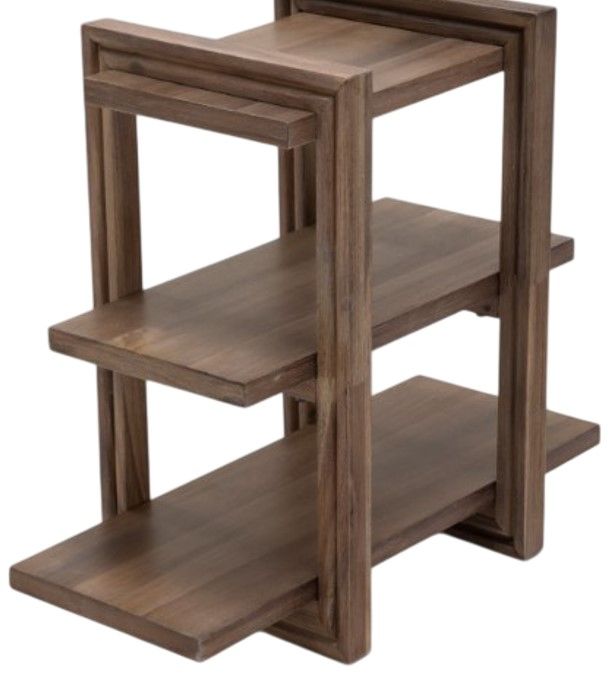 Michael Amini® Hudson Ferry Driftwood Chair Side Table-3