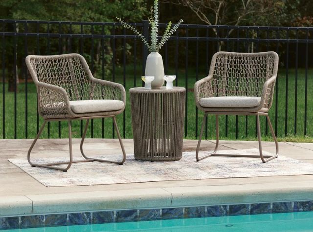 Signature Design by Ashley® Majors Beach 3-Piece Beige Aluminum/Fabric Outdoor Table Set-1