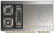 Ilve® Majestic III 48" Midnight Blue Pro Style Dual Fuel Liquid Propane Range with Triple Glass Door and Brass Trim-2