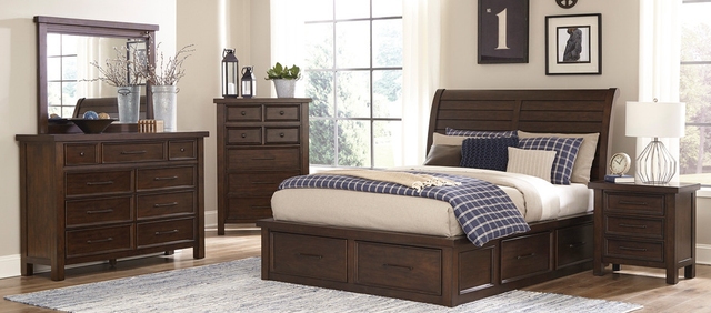Homelegance® Logandale 5-Piece Brown Queen Bedroom Set-0