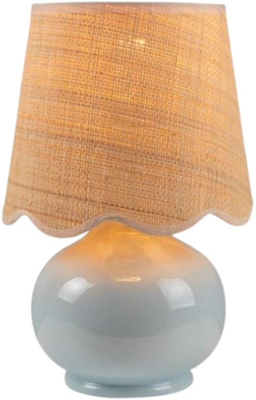 Surya Stella Glazed Blue Table Lamp-1