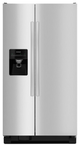 Amana® 24 Cu. Ft. Side-by-Side Refrigerator-Black On Stainless-0
