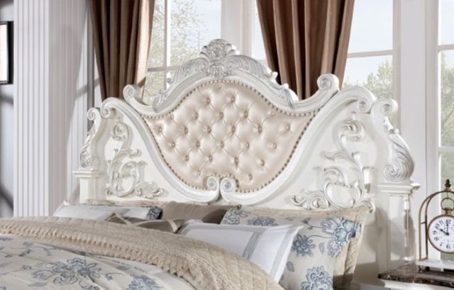 Furniture of America® Esparanza 4-Piece Pearl White Queen Bedroom Set-2