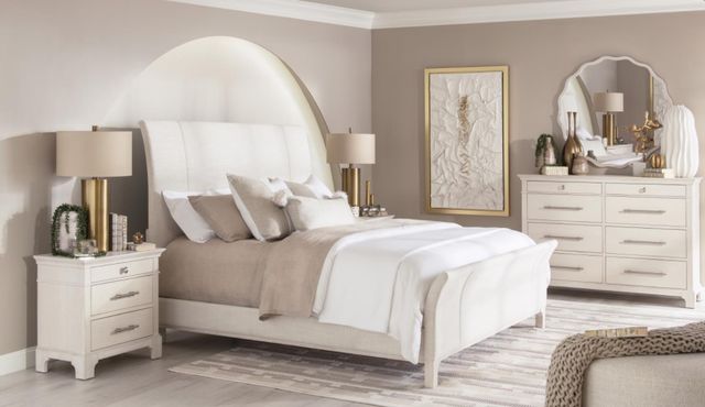 Legacy Classic Harmony Prelude Frost Queen Upholstered Sleigh Bed-1