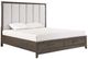 New Classic® Home Furnishings Landon Walnut Queen Upholstered Storage Platform Bed-0