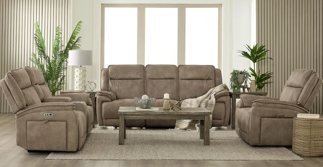 Hughes Furniture® 225012 Derby Fawn Manual Reclining Loveseat-1
