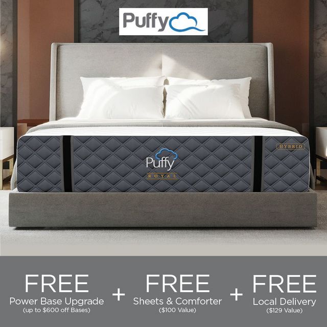 Puffy Royal 2.0 Hybrid 14&quot; Ultra Plush Euro Top King Mattress in a 