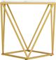 Elements International Riko White Square End Table with Gold Base-2
