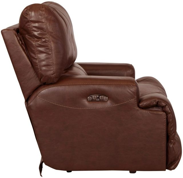 Catnapper® Wembley Walnut Leather Power Lay Flat Recliner with Power Adjustable Headrest and Lumbar Support-3