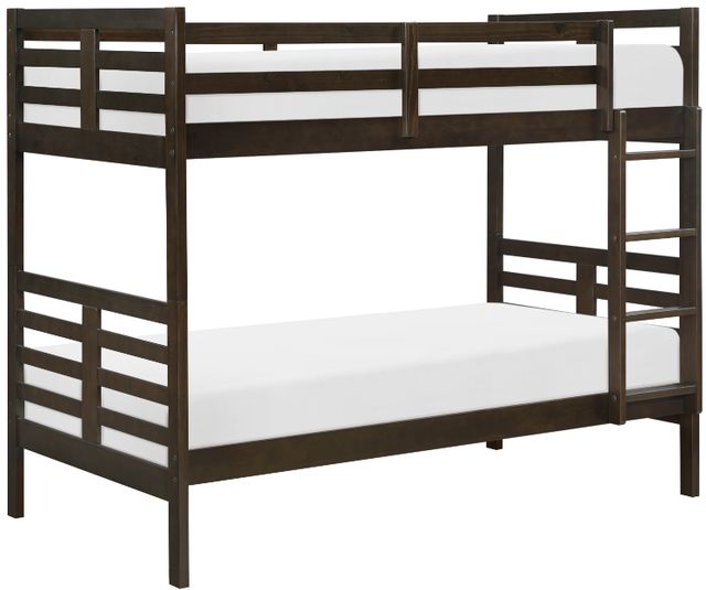 Homelegance® Darden Dark Brown Twin over Twin Youth Bunk Bed-0