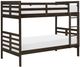 Homelegance® Darden Dark Brown Twin over Twin Youth Bunk Bed-0