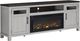 Signature Design by Ashley® Darborn Gray/Brown 88" TV Stand with Electric Fireplace-0