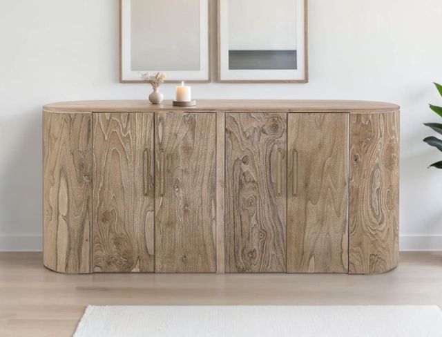 International Furniture Direct Balam Stained White Console-1